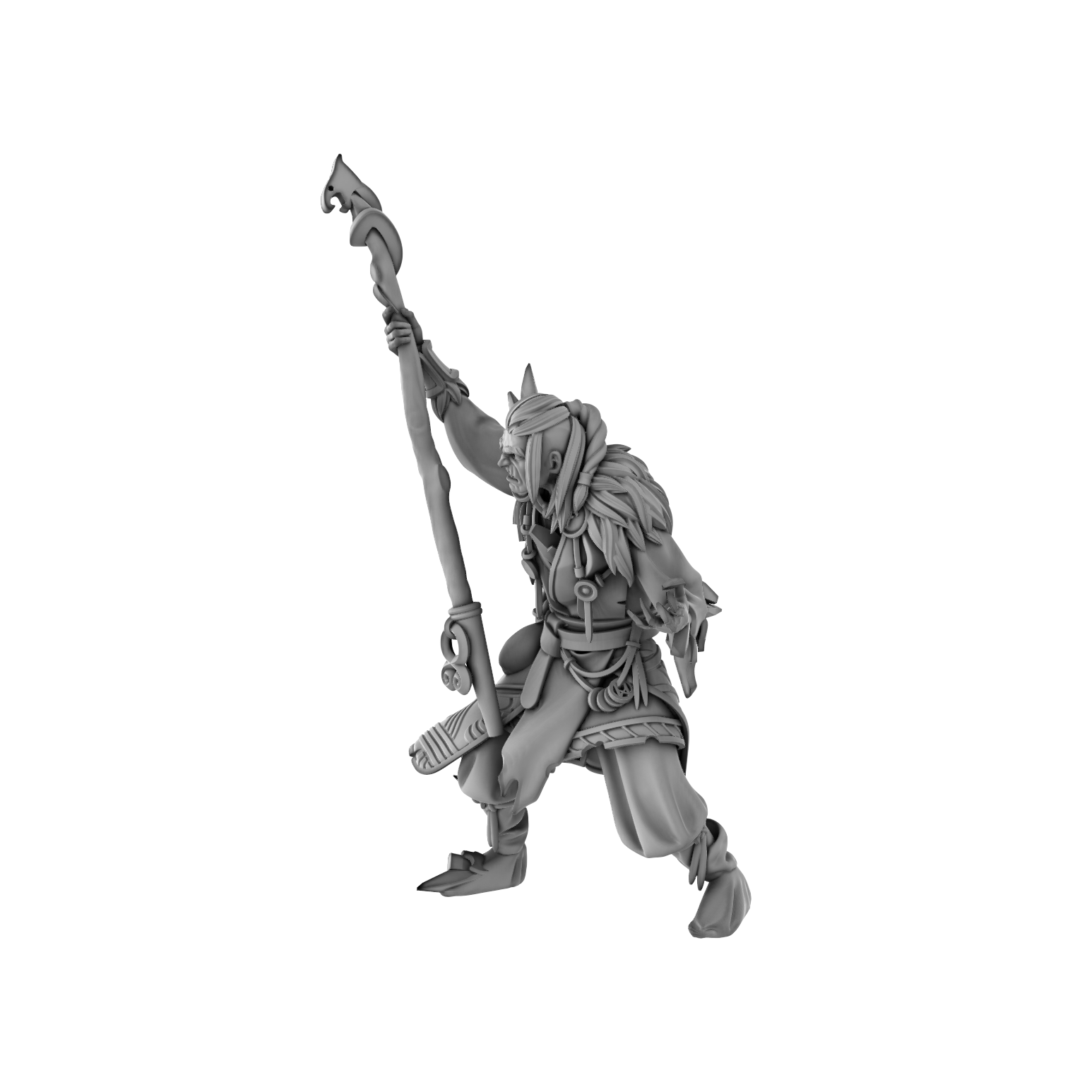 3DPZstudio - Dreadmist - Draugr Mistcaller - DnD/TTRPG Figure/Miniature - Helios3DPrinting