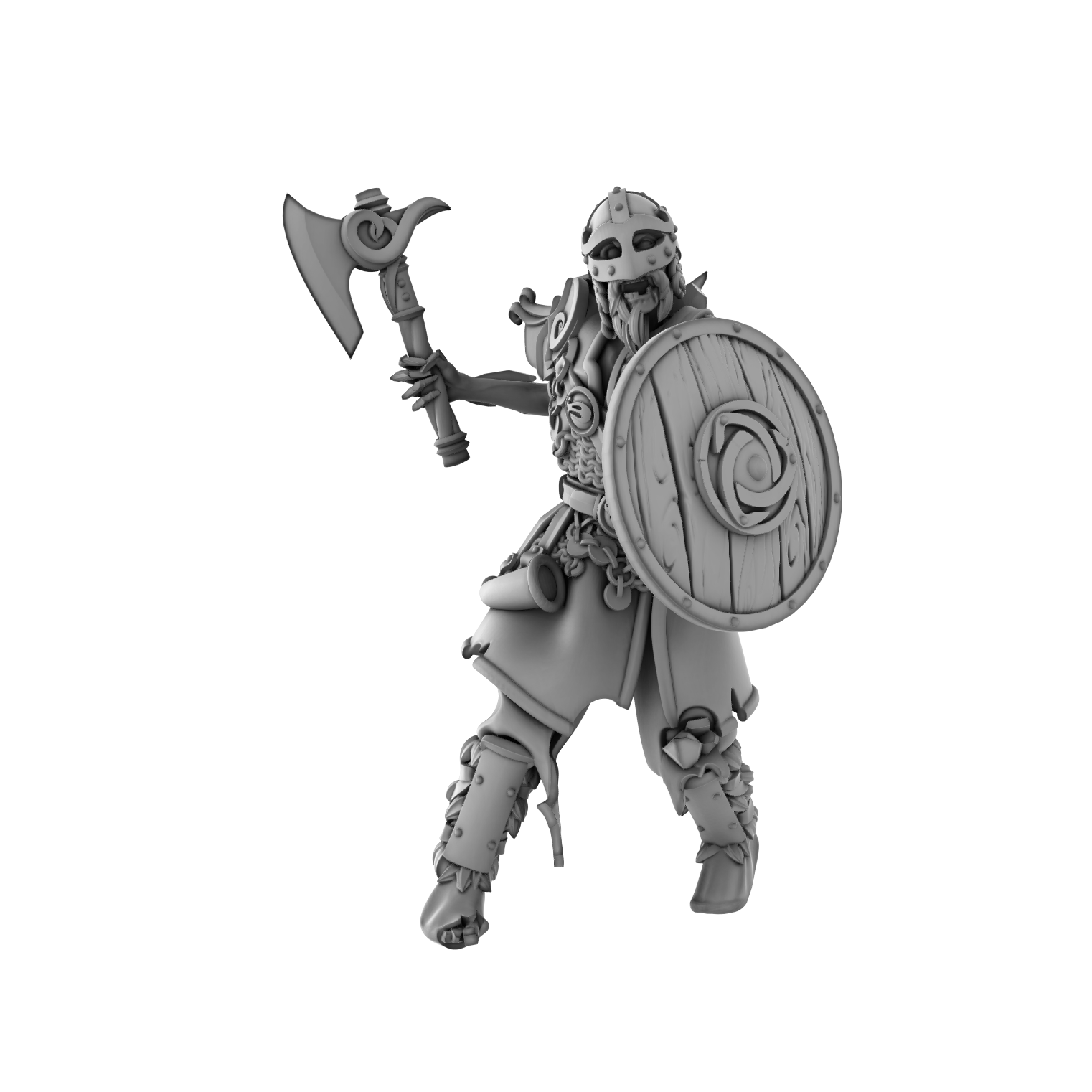 3DPZstudio - Dreadmist - Draugr Raider - DnD/TTRPG Figure/Miniature - Helios3DPrinting