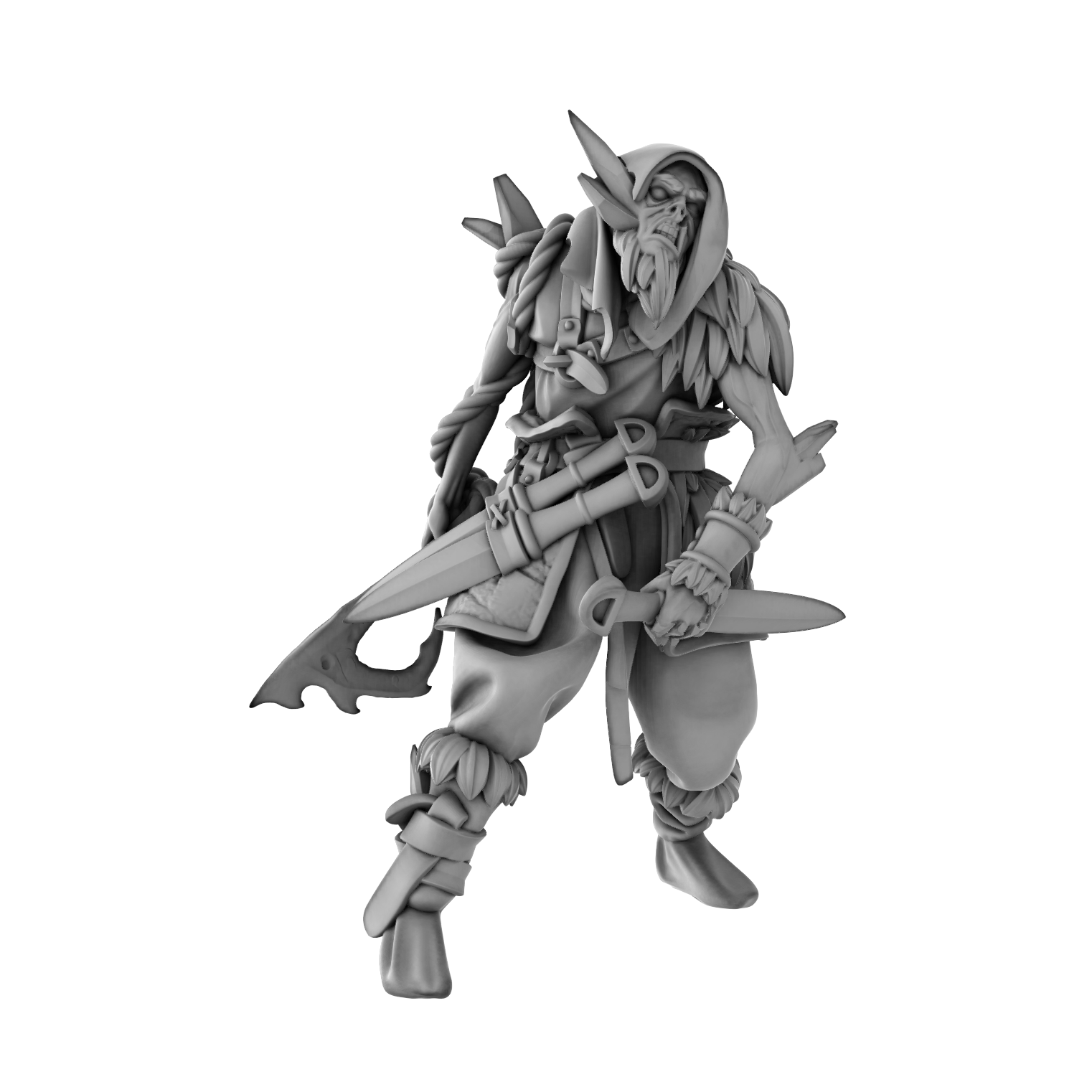 3DPZstudio - Dreadmist - Draugr Sapper - DnD/TTRPG Figure/Miniature - Helios3DPrinting