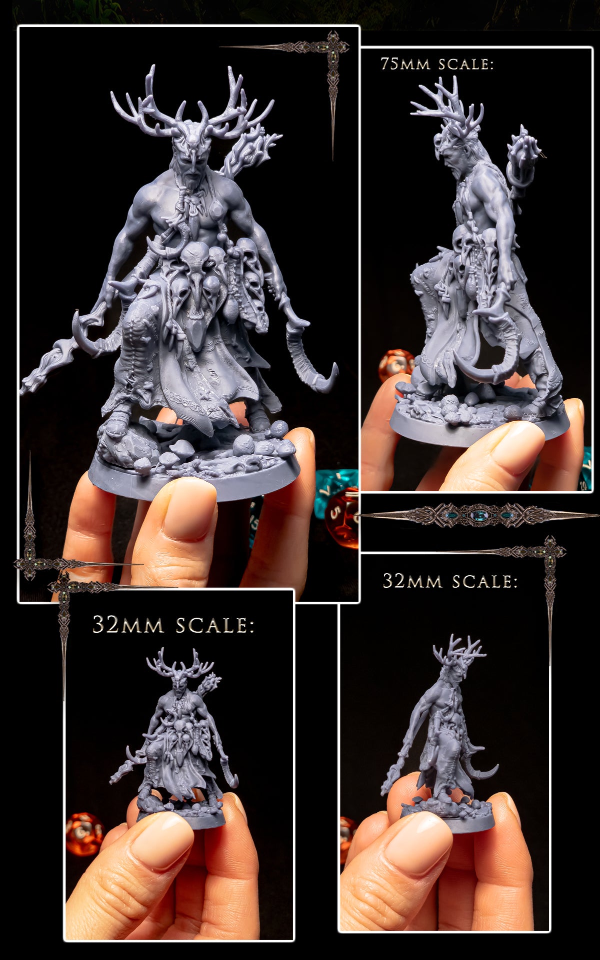 Printomancer - Druid: Wappellious - 32/75mm Pin Up/Figure/Model/Diorama