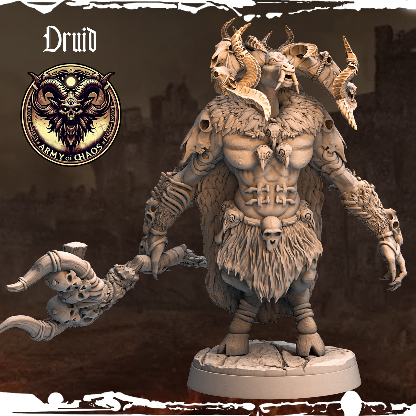 Monolith Arts - Beasts - Druid #3 - DnD/TTRPG Figure/Miniature