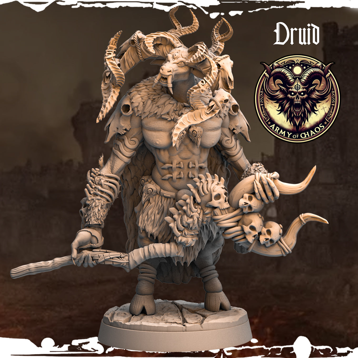Monolith Arts - Beasts - Druid #6 - DnD/TTRPG Figure/Miniature