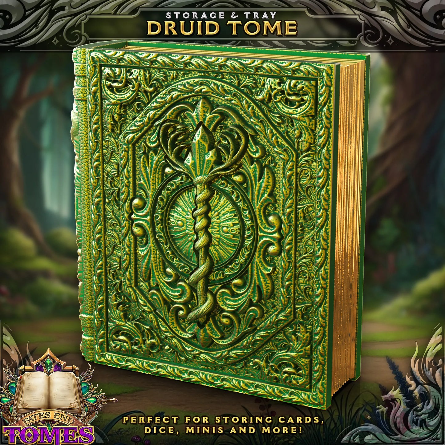 FatesEnd - Dice/Card Tome - Druid - DnD/TTRPG/Roleplaying/Wargames