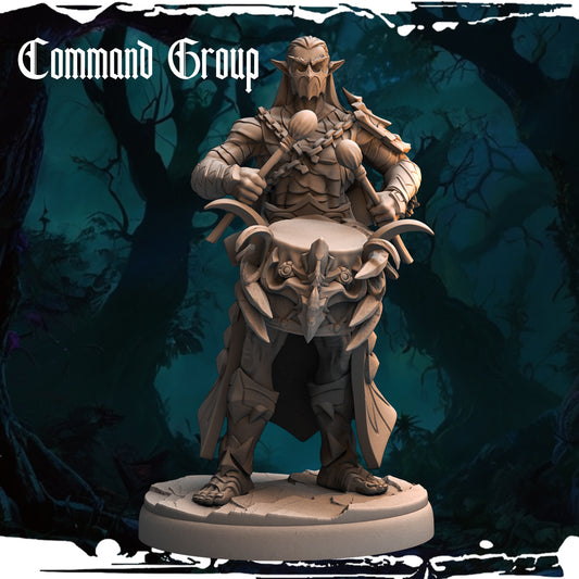 Monolith Arts - Dark Elves - Drummer #1 - DnD/TTRPG Figure/Miniature