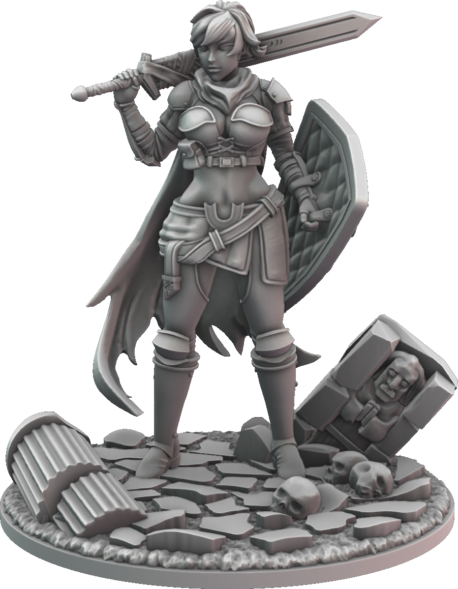 Minihoard - Princess & Dwarven Mercs - Dua Faith - DnD/TTRPG Figure/Miniature