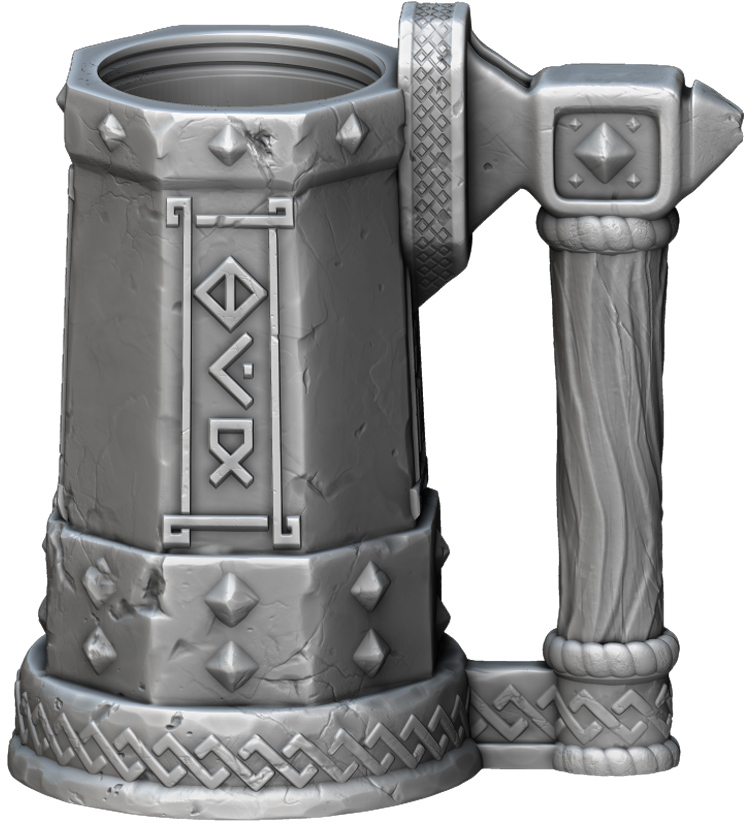 Ars Moriendi - Mythic Mugs - Dwarf - DnD/TTRPG/Roleplaying/Wargames - Helios3DPrinting