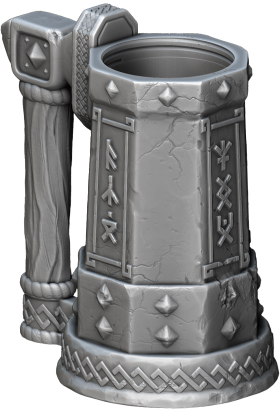 Ars Moriendi - Mythic Mugs - Dwarf - DnD/TTRPG/Roleplaying/Wargames - Helios3DPrinting