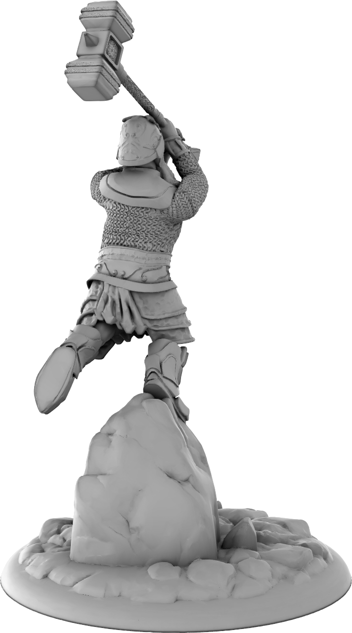 Thorns Forge - Dwarf Cleric - DnD/Pathfinder/TTRPG Figure Mini Miniature - Helios3DPrinting