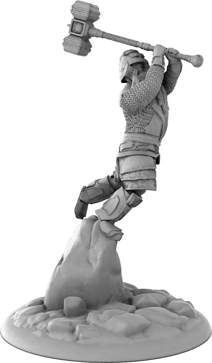 Thorns Forge - Dwarf Cleric - DnD/Pathfinder/TTRPG Figure Mini Miniature - Helios3DPrinting