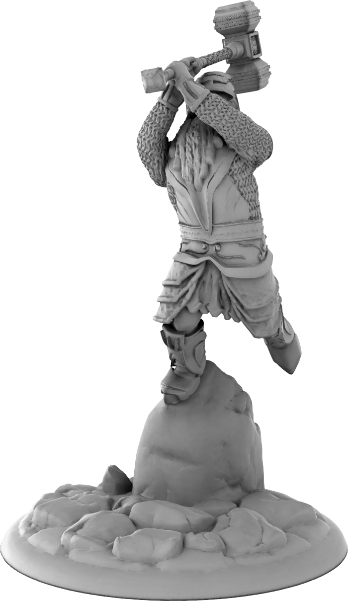 Thorns Forge - Dwarf Cleric - DnD/Pathfinder/TTRPG Figure Mini Miniature - Helios3DPrinting