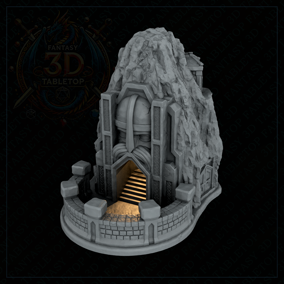 Fantasy3DTabletop - Dwarven Mountain Dice Tower - DnD/TTRPG/Roleplaying/Wargames