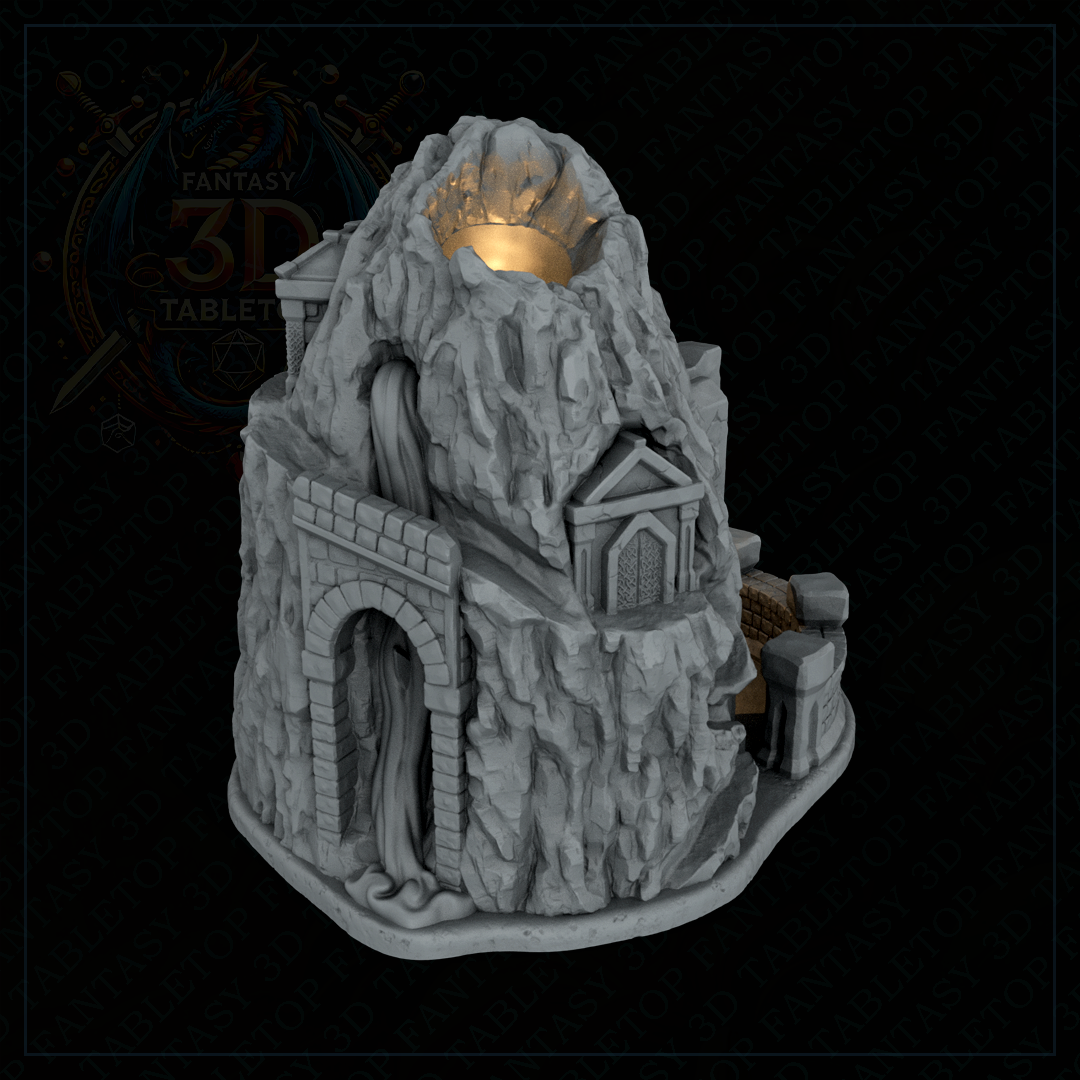 Fantasy3DTabletop - Dwarven Mountain Dice Tower - DnD/TTRPG/Roleplaying/Wargames