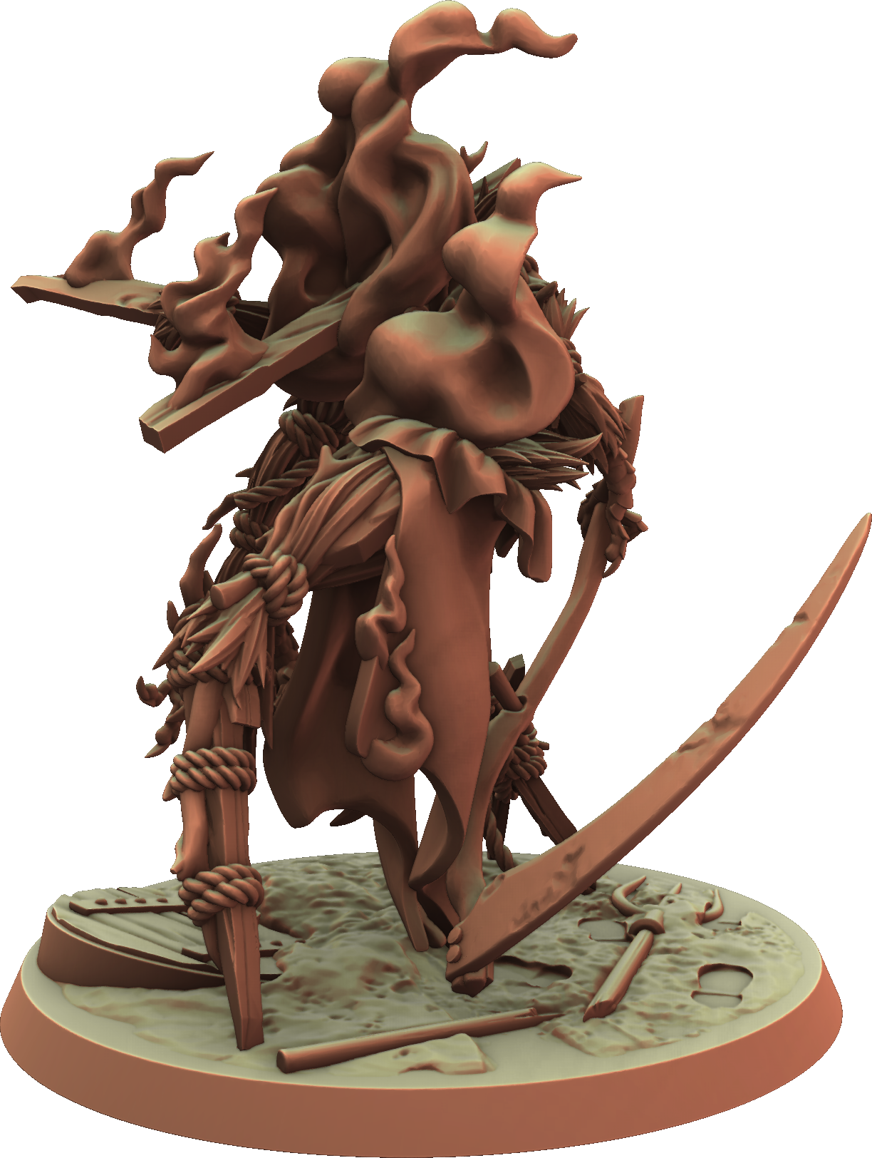 3DPZstudio - Hallowswheat - Burning Man Effegy - DnD/TTRPG Figure/Miniature