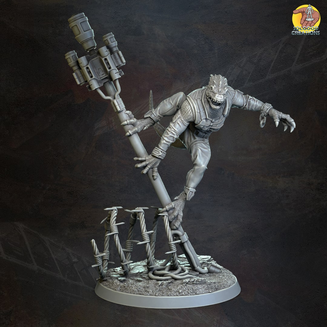 Solgoodcreations - Space Outpost - Lizardman #1 - DnD/TTRPG Figure/Miniature