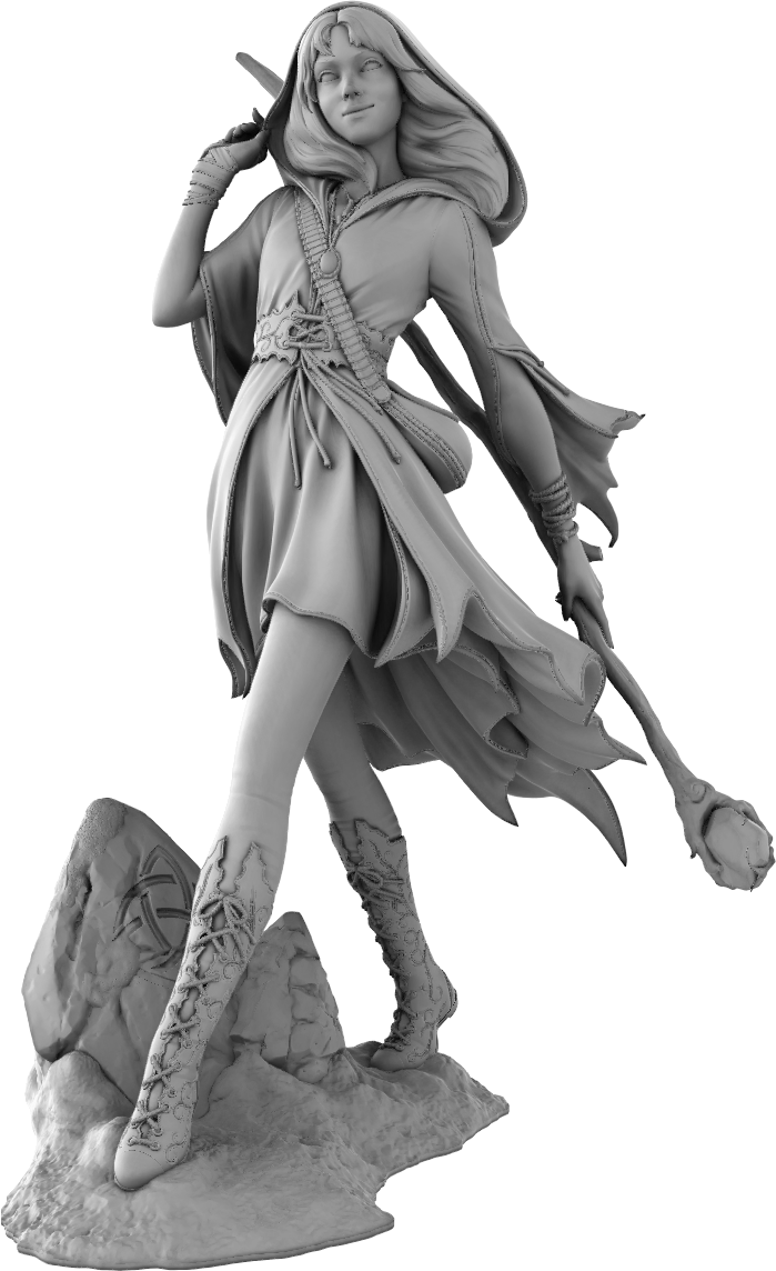 Amra 3D Art - Elements - Earth - 75mm Pin Up/Figure/Model/Diorama - Helios3DPrinting
