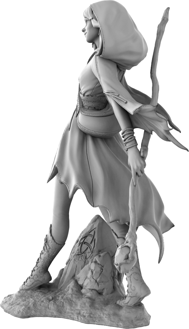 Amra 3D Art - Elements - Earth - 75mm Pin Up/Figure/Model/Diorama - Helios3DPrinting