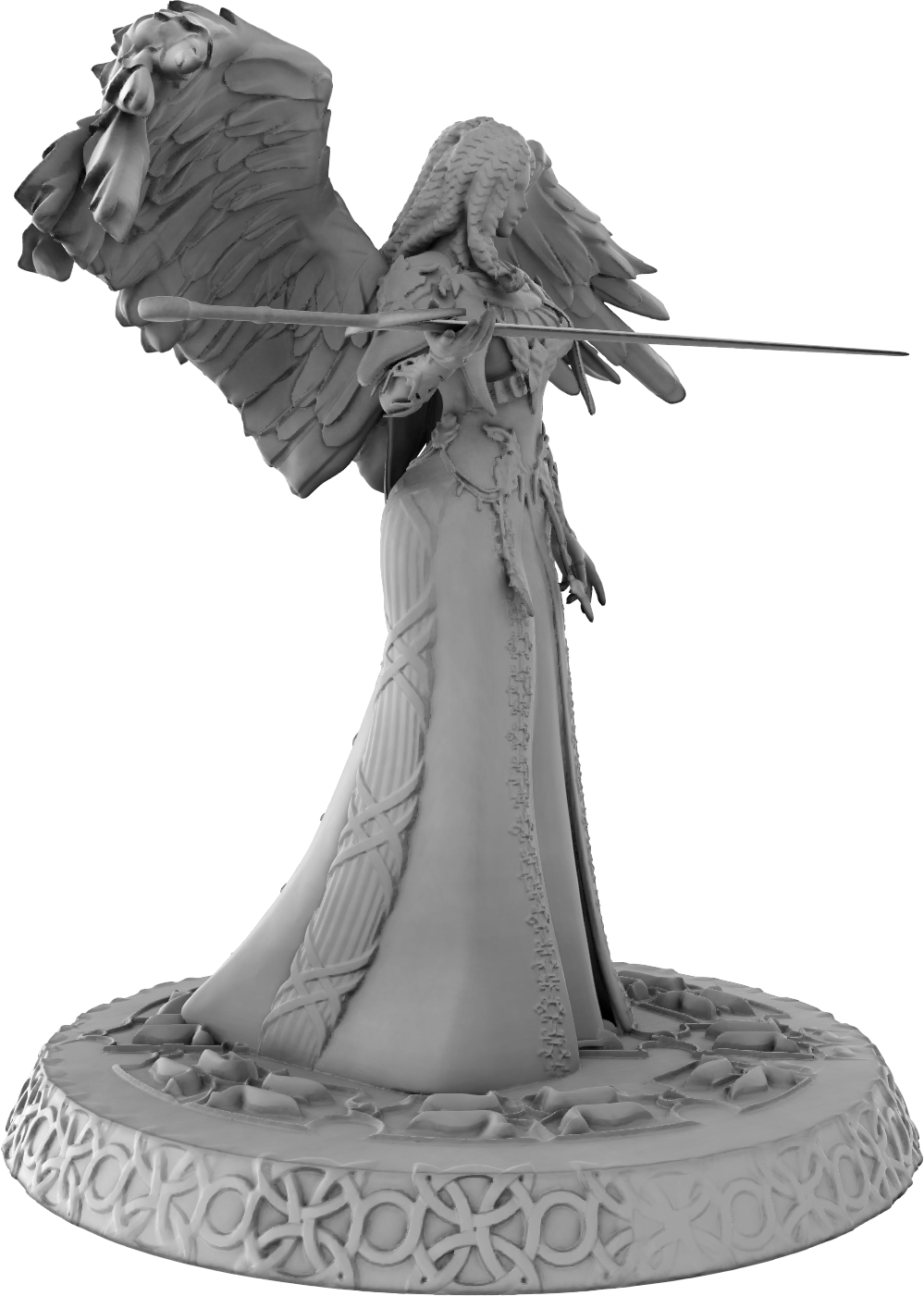 Klaus - Elara the Sword Keeper - 32/75mm DnD/TTRPG Figure/Miniature - Helios3DPrinting