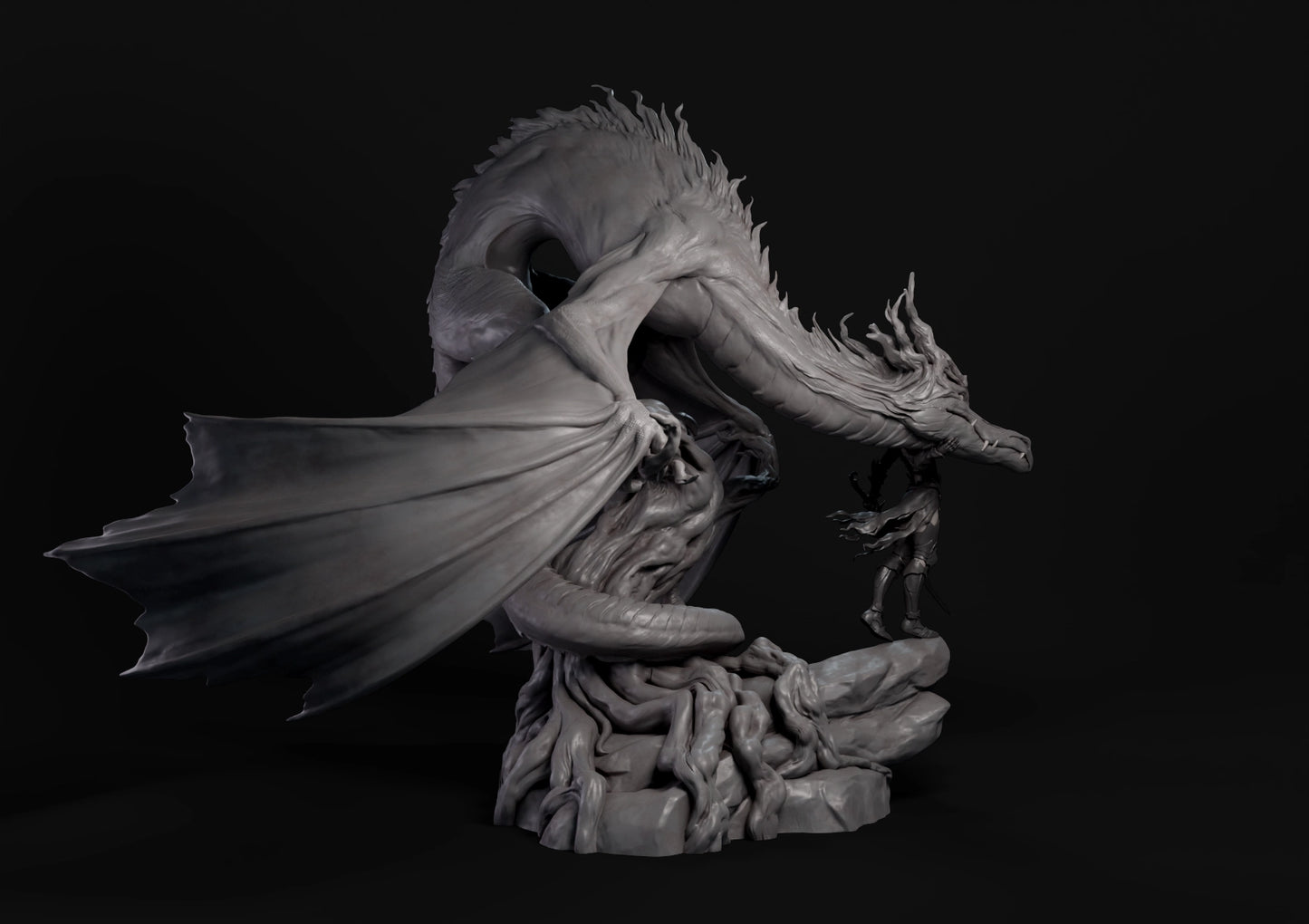 Arxila - Eldra Emberfyre, Dragon Rider - 75mm Pin Up/Figure/Model/Diorama