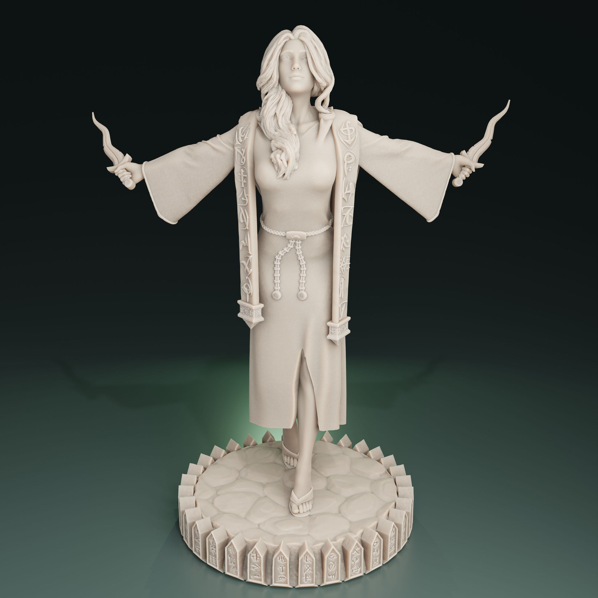 Cthulhu Girls - Cult of the Old Ones - Eliza, High Priestess - 32/75mm DnD/TTRPG Figure/Miniature - Helios3DPrinting