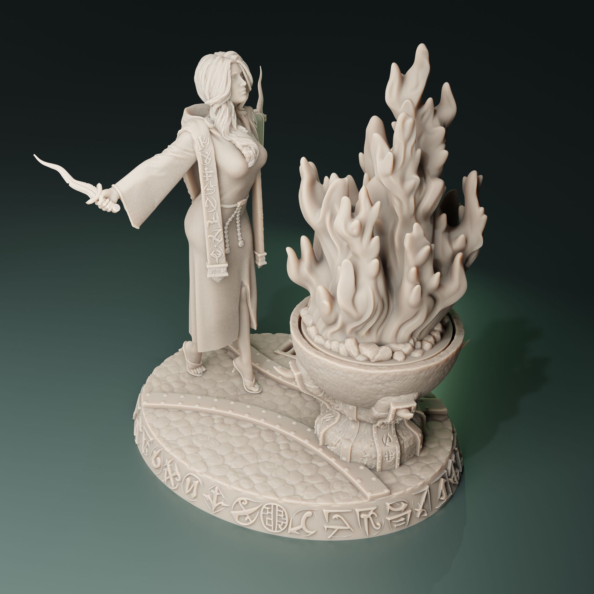 Cthulhu Girls - Cult of the Old Ones - Eliza, High Priestess - 32/75mm DnD/TTRPG Figure/Miniature - Helios3DPrinting