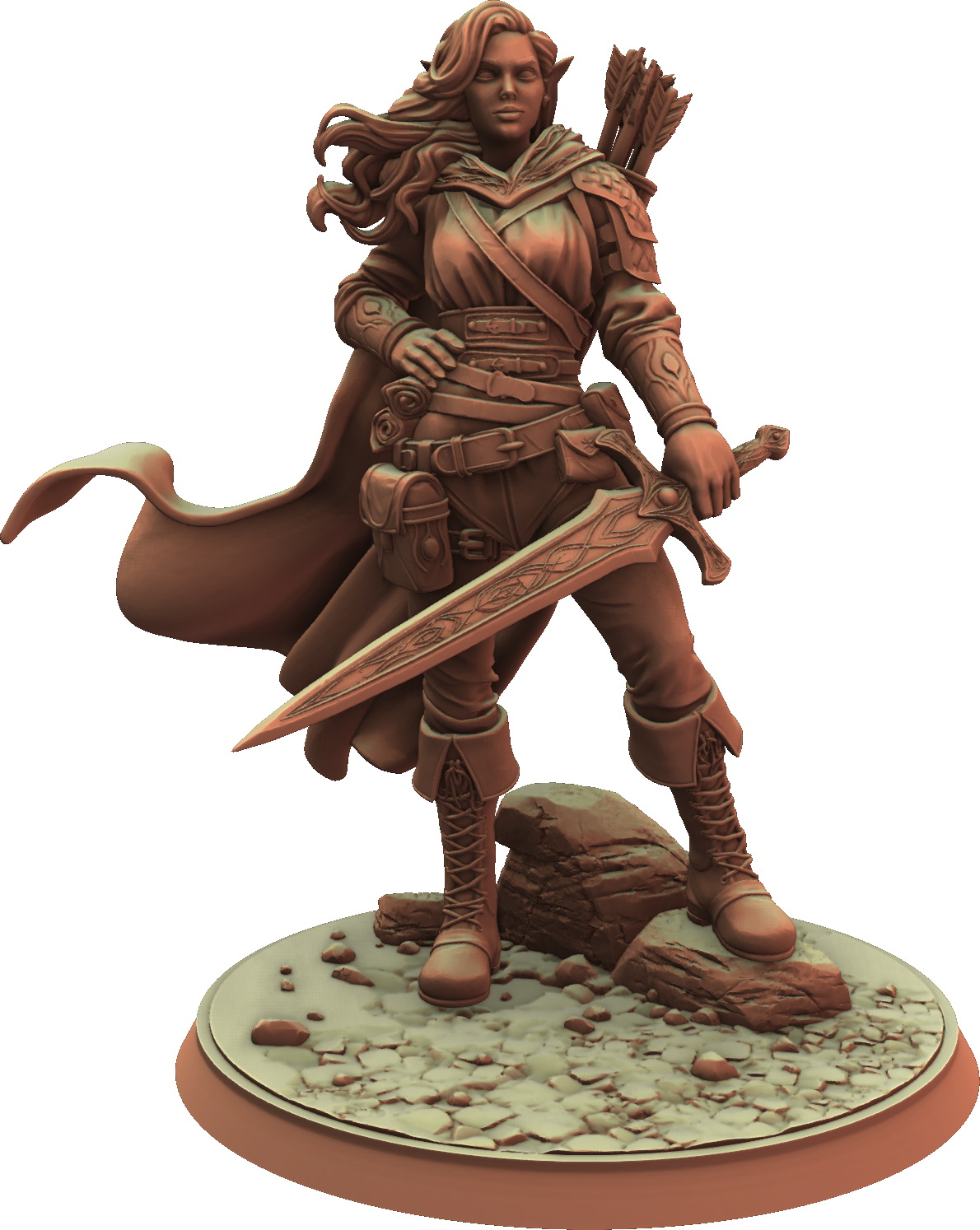 Cosmondo - Dungeons & Damsels - Elven Ranger #2 - 75mm Pin Up/Figure/Model/Diorama