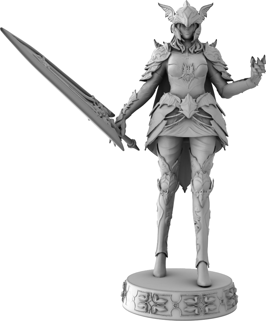 Outer Space Design - Elwyn Swordmaster - 75mm Pin Up/Figure/Model/Diorama