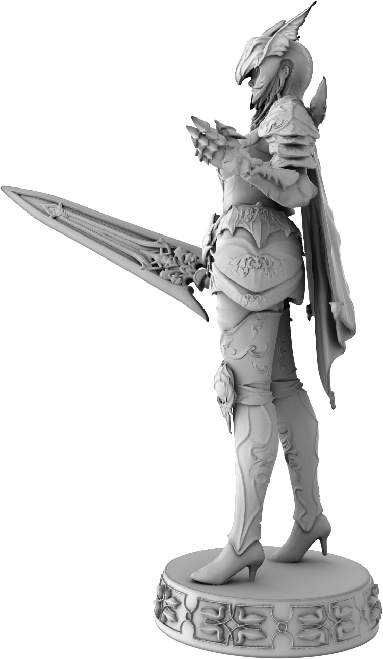 Outer Space Design - Elwyn Swordmaster - 75mm Pin Up/Figure/Model/Diorama