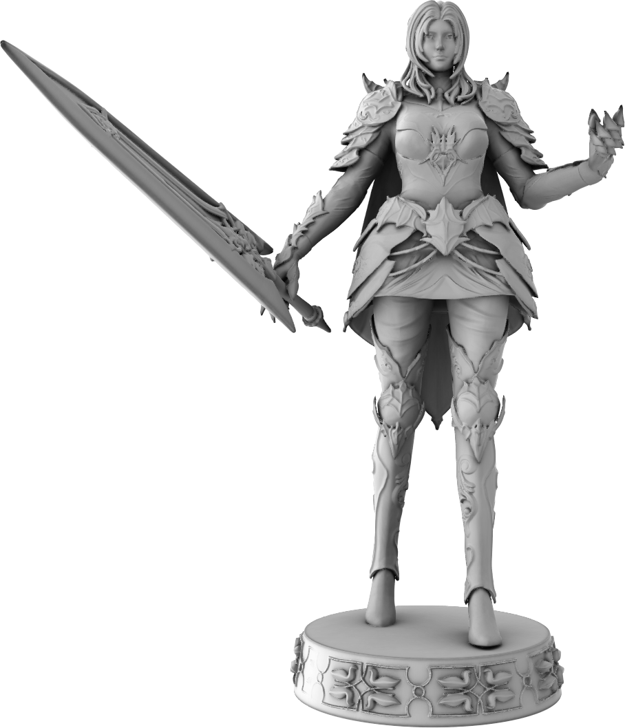 Outer Space Design - Elwyn Swordmaster - 75mm Pin Up/Figure/Model/Diorama