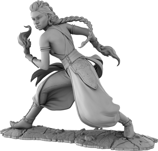 Amra 3D Art - Elements - Fire - 75mm Pin Up/Figure/Model/Diorama - Helios3DPrinting