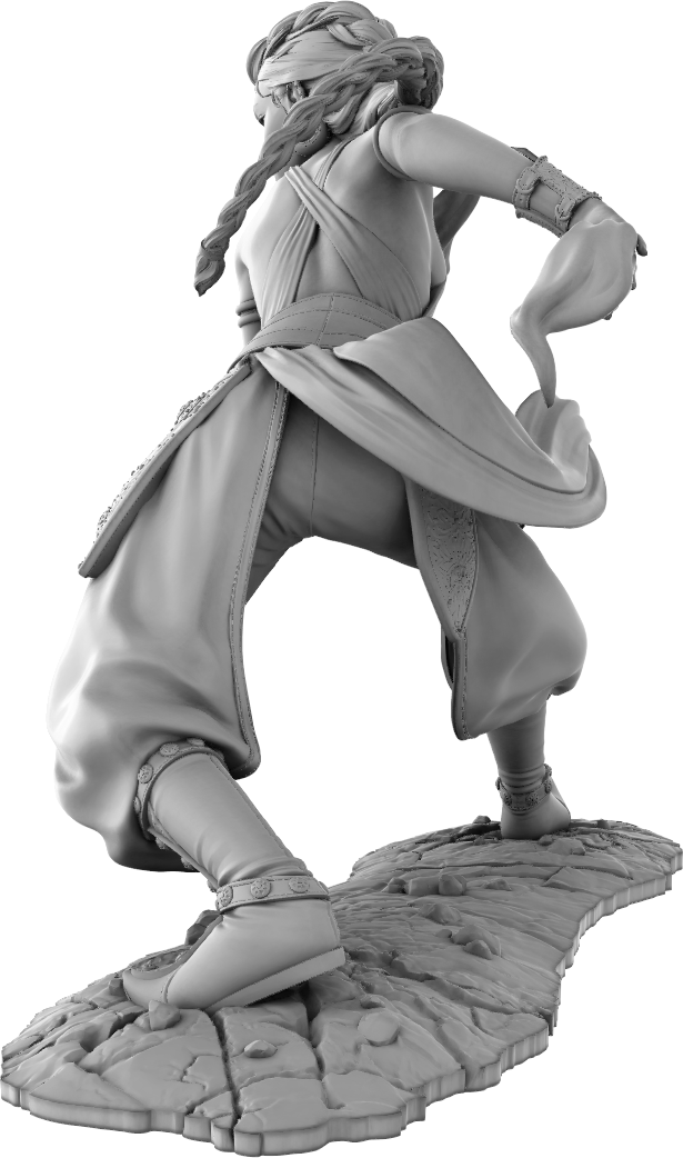 Amra 3D Art - Elements - Fire - 75mm Pin Up/Figure/Model/Diorama - Helios3DPrinting