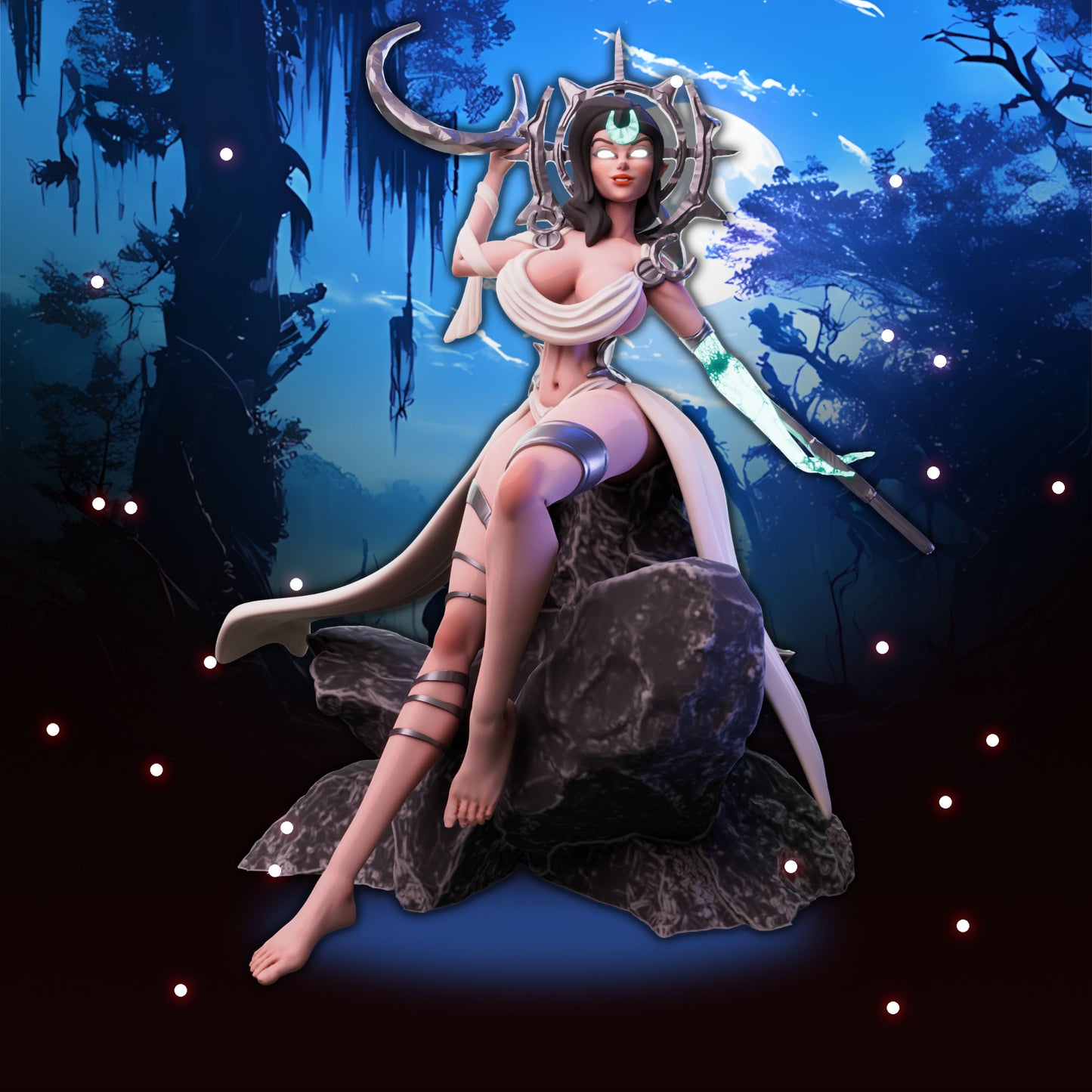 Anexeo's Forge - Woodland Witches - Estella - 32/75mm Pin Up/Figure/Model/Diorama - Helios3DPrinting