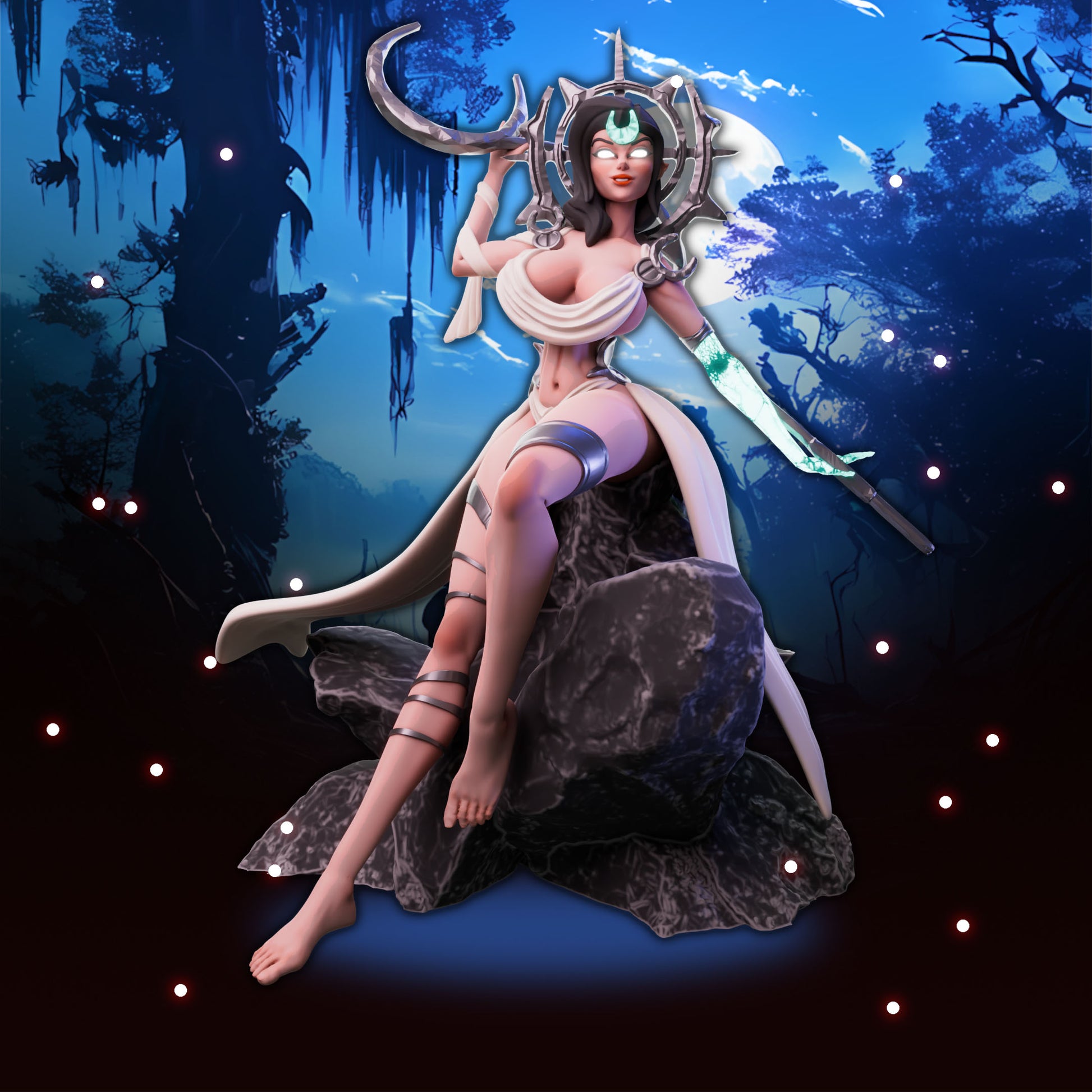 Anexeo's Forge - Woodland Witches - Estella - 32/75mm Pin Up/Figure/Model/Diorama - Helios3DPrinting