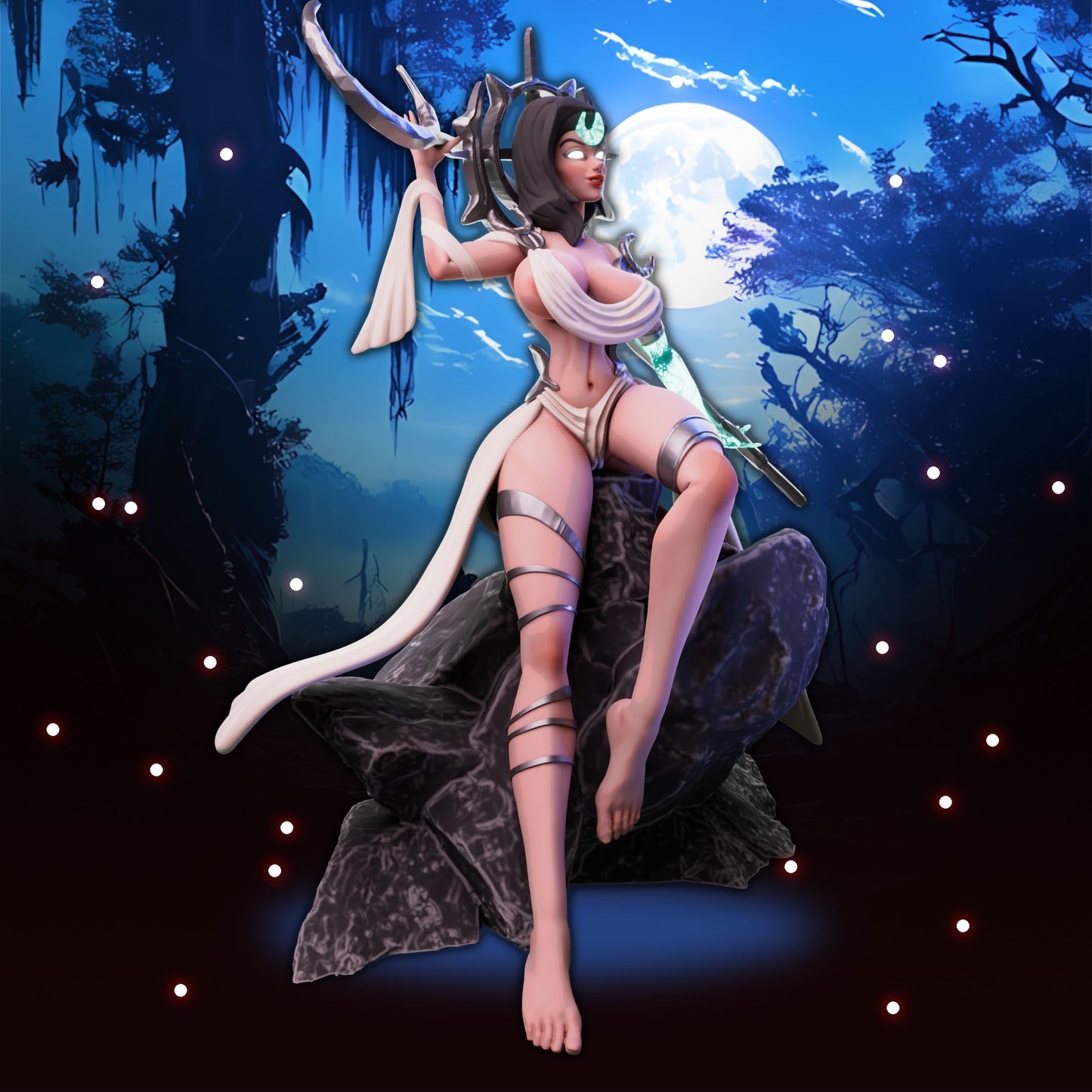 Anexeo's Forge - Woodland Witches - Estella - 32/75mm Pin Up/Figure/Model/Diorama - Helios3DPrinting