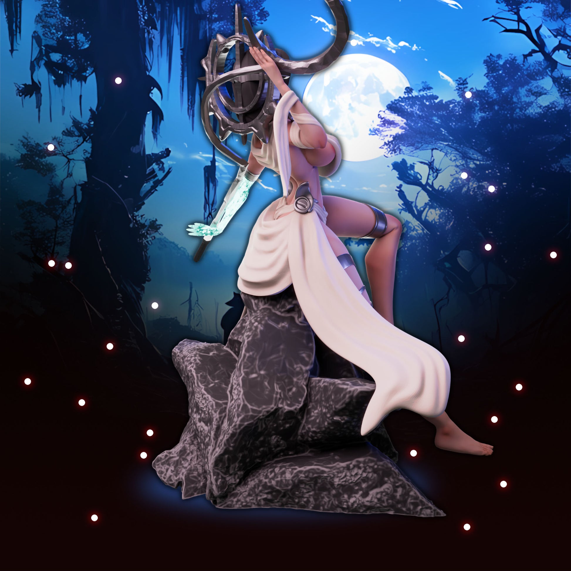 Anexeo's Forge - Woodland Witches - Estella - 32/75mm Pin Up/Figure/Model/Diorama - Helios3DPrinting