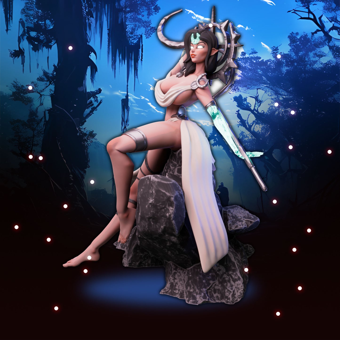 Anexeo's Forge - Woodland Witches - Estella - 32/75mm Pin Up/Figure/Model/Diorama - Helios3DPrinting