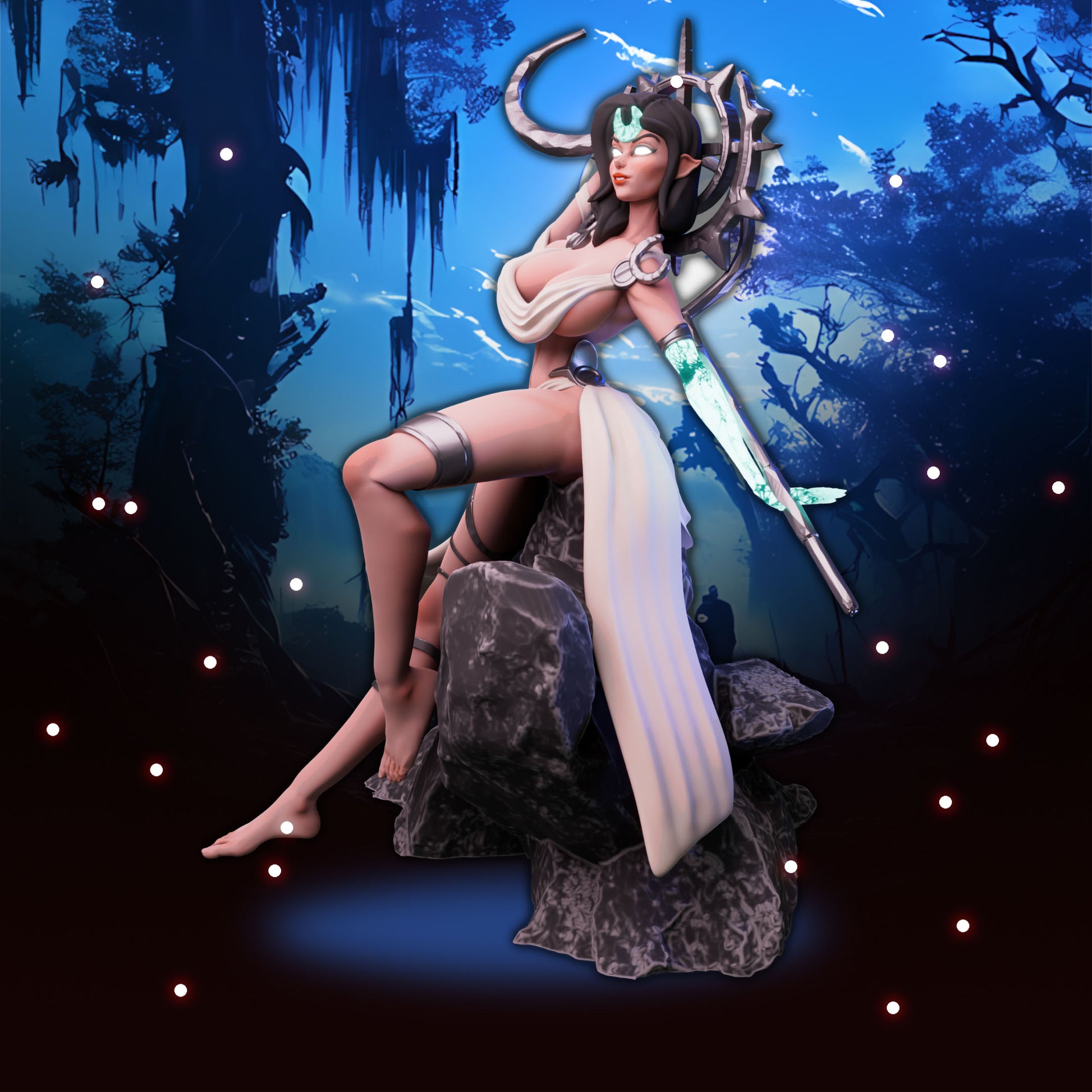 Anexeo's Forge - Woodland Witches - Estella - 32/75mm Pin Up/Figure/Model/Diorama - Helios3DPrinting