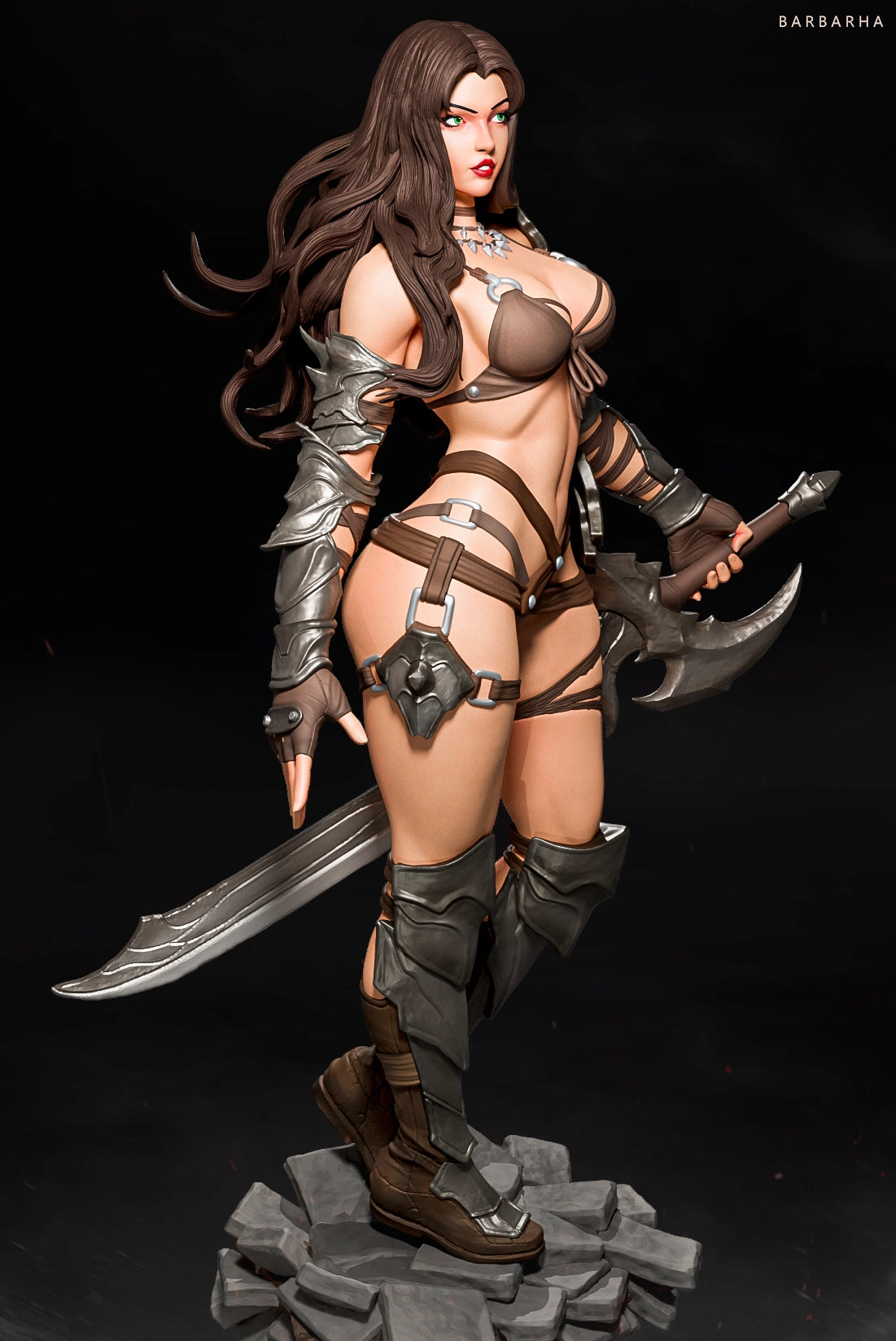 Luis Donaldo Meza - Fantasy Warrior #8.2 - 80mm Pin Up/Figure/Model/Diorama