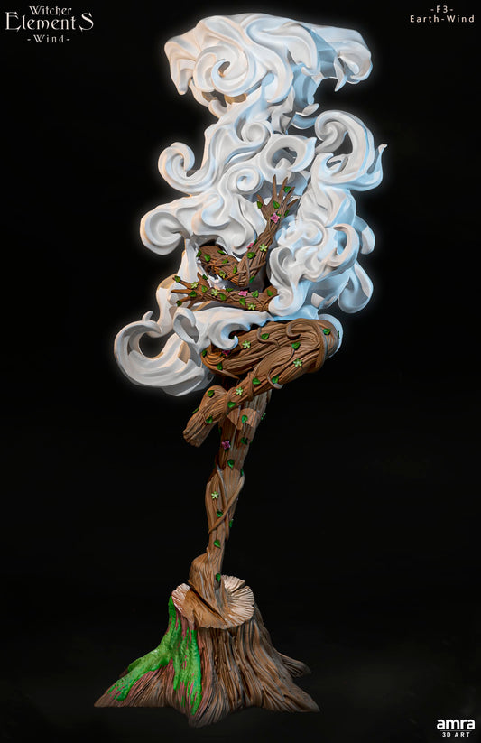 Amra 3D Art - Witcher Elements - Wind #2 - 80mm Pin Up/Figure/Model/Diorama - Helios3DPrinting