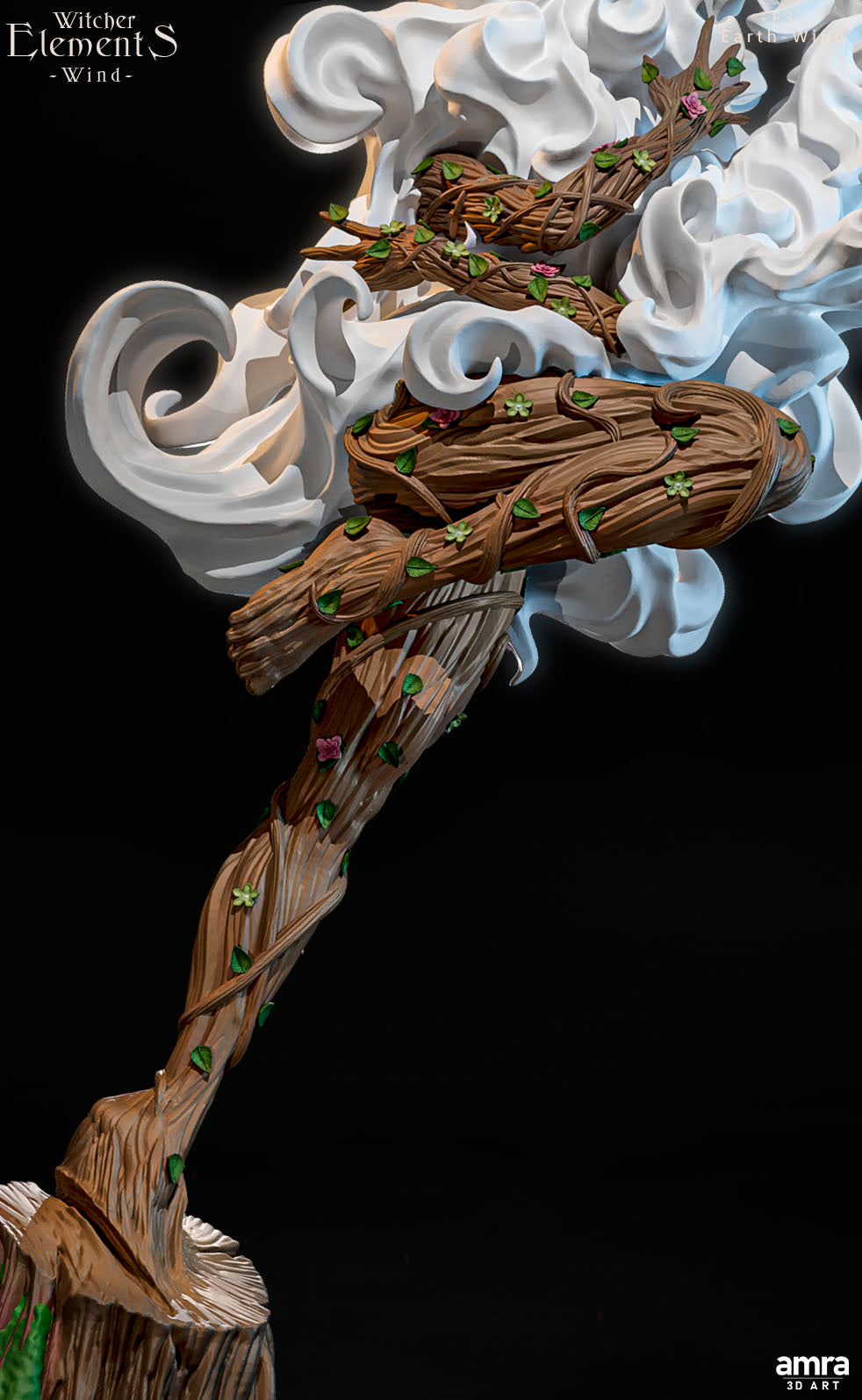 Amra 3D Art - Witcher Elements - Wind #2 - 80mm Pin Up/Figure/Model/Diorama - Helios3DPrinting