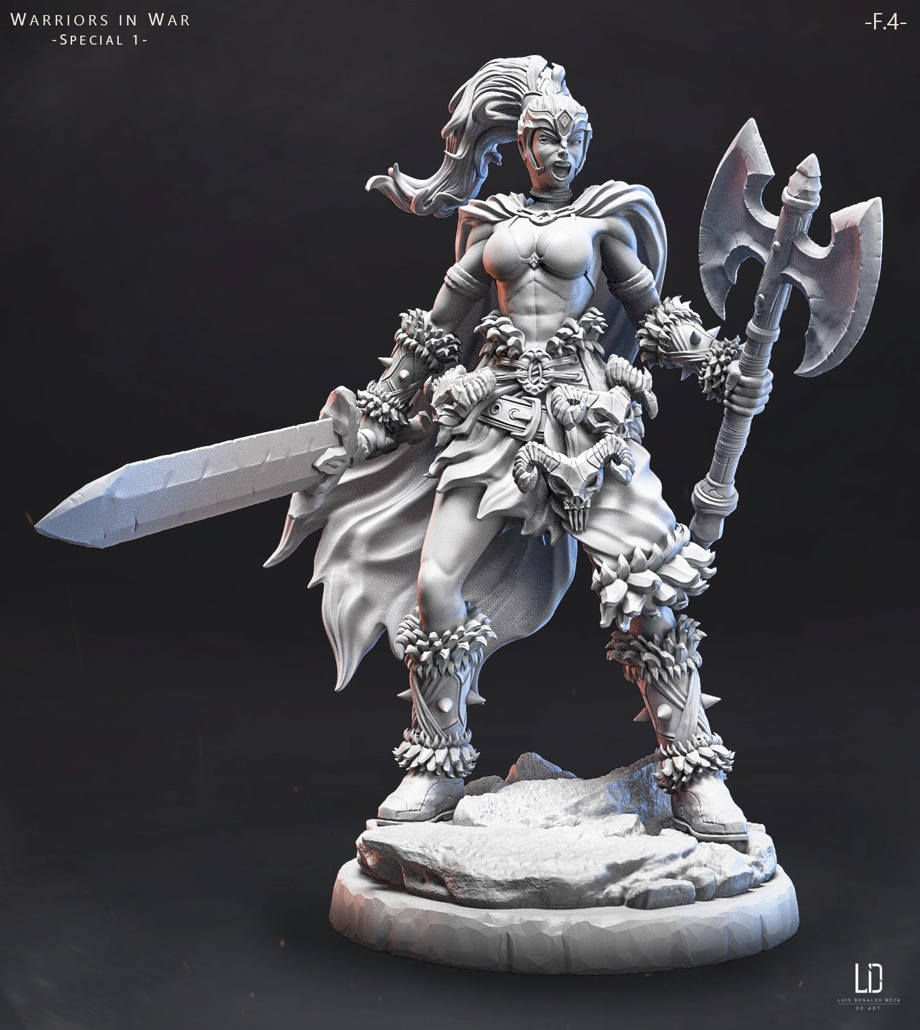 Luis Donaldo Meza - Warriors In War #1.4 - 80mm Pin Up/Figure/Model/Diorama