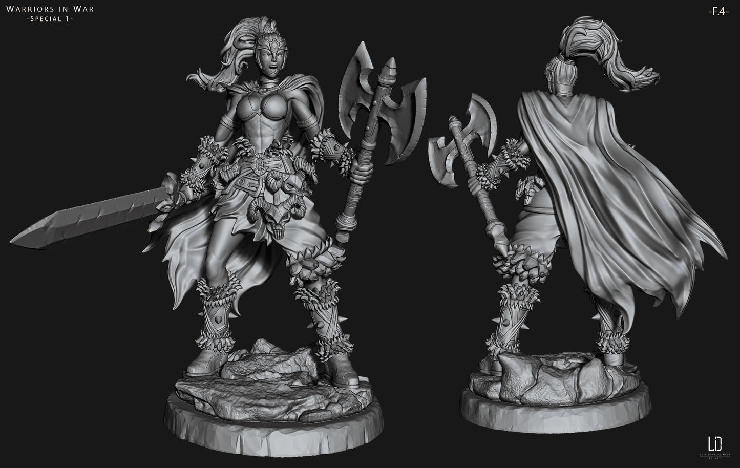 Luis Donaldo Meza - Warriors In War #1.4 - 80mm Pin Up/Figure/Model/Diorama