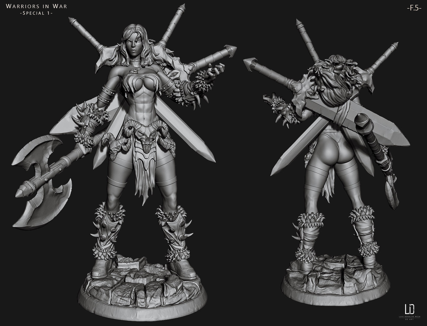 Luis Donaldo Meza - Warriors In War #1.5 - 80mm Pin Up/Figure/Model/Diorama