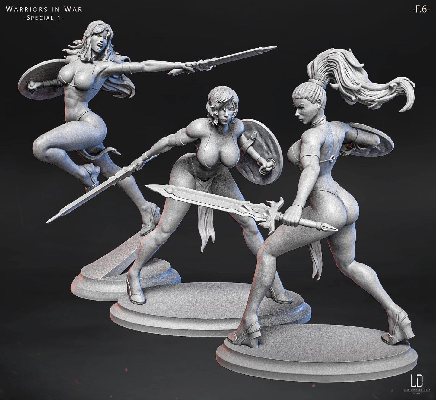 Luis Donaldo Meza - Warriors In War #1.6 - 80mm Pin Up/Figure/Model/Diorama