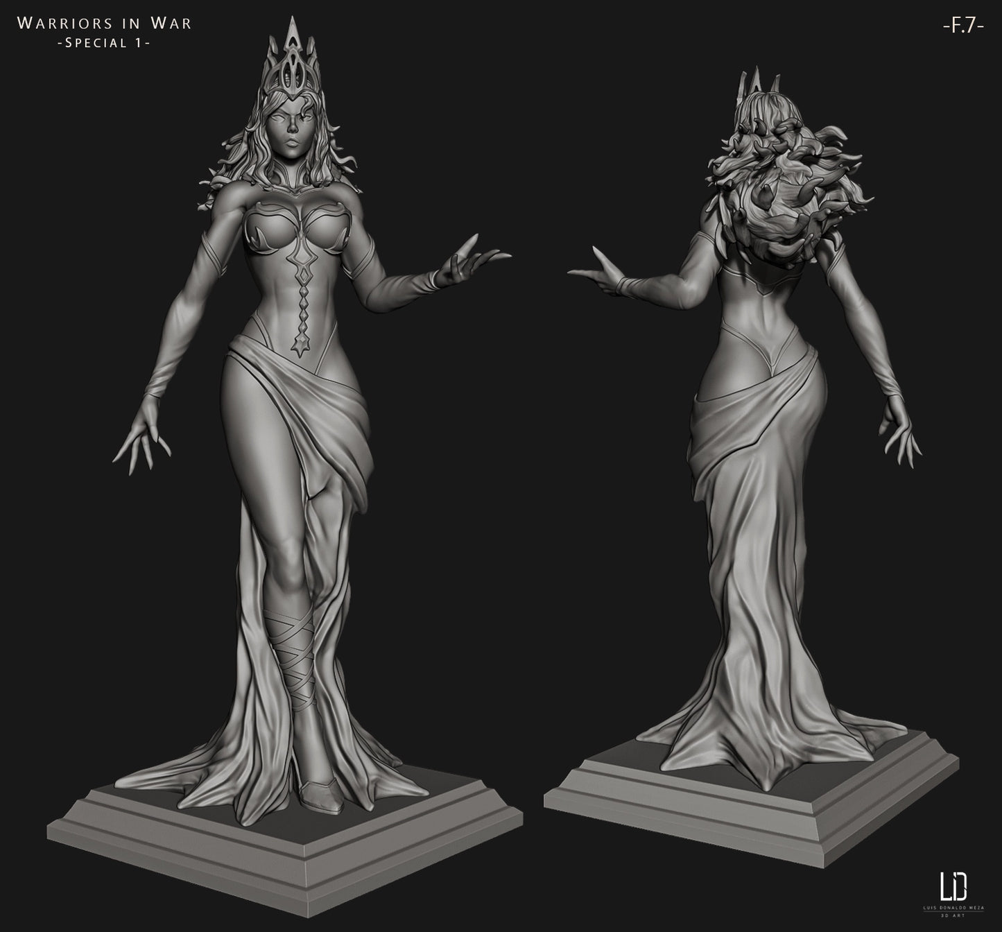 Luis Donaldo Meza - Warriors In War #1.7 - 80mm Pin Up/Figure/Model/Diorama