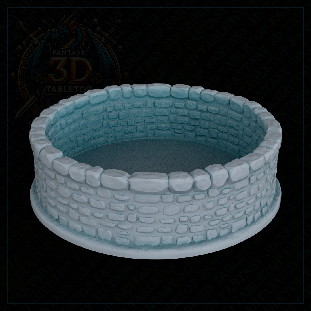 Fantasy3DTabletop - Stone Wall Dice Tray - DnD/TTRPG/Roleplaying/Wargames