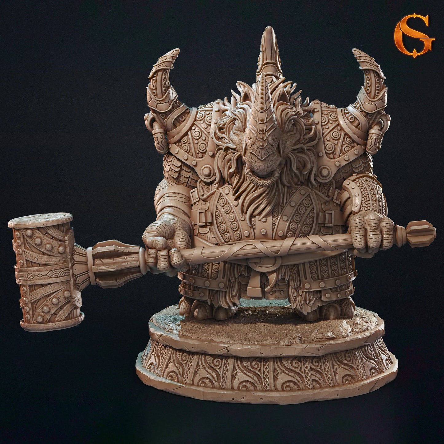 Solgoodcreations - Wererhino - DnD/TTRPG Figure/Miniature