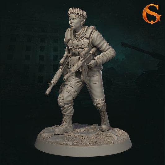 Solgoodcreations - Demonic Incursion in Kharkiv - Resistance Fighter #1 - DnD/TTRPG Figure/Miniature