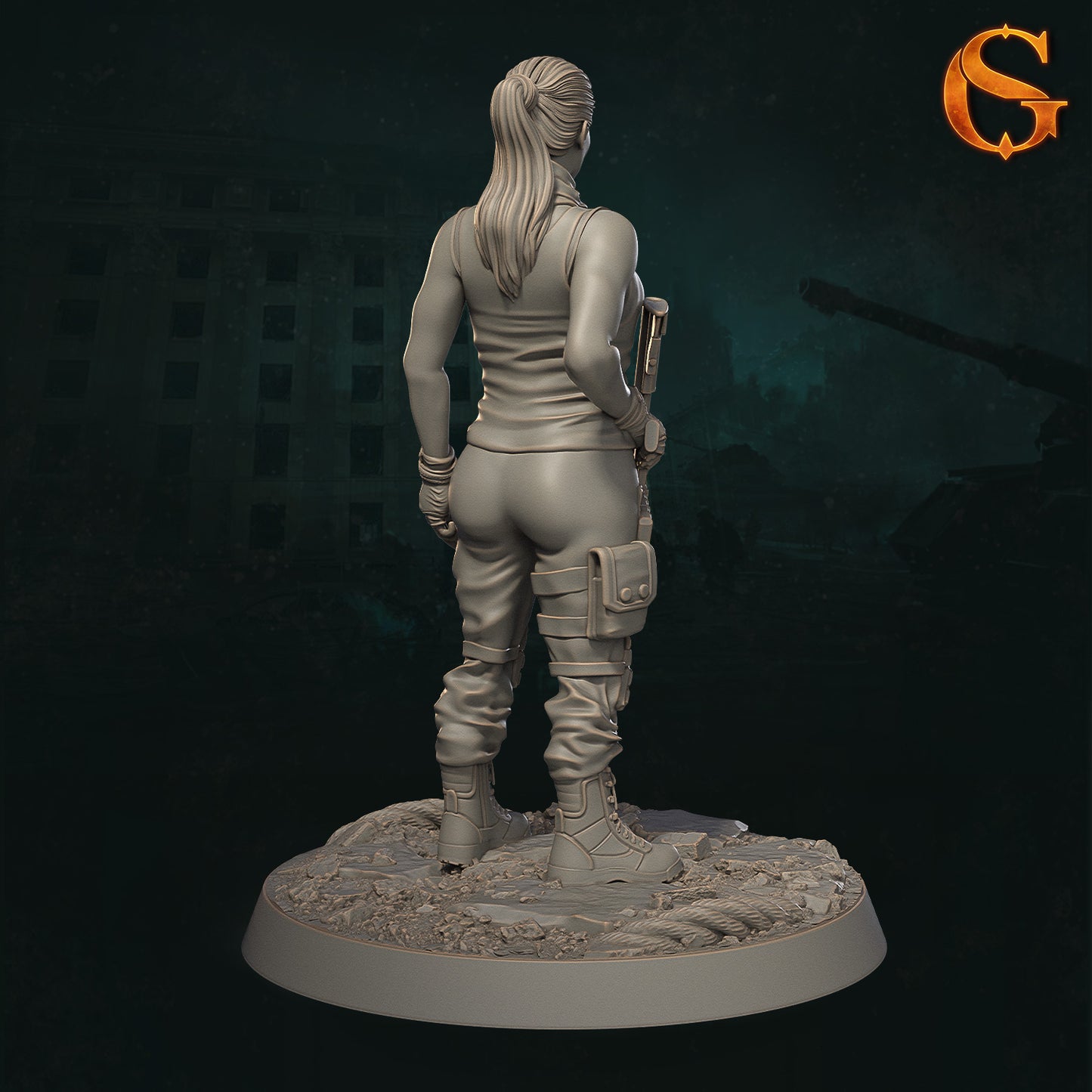Solgoodcreations - Demonic Incursion in Kharkiv - Resistance Fighter #4 - DnD/TTRPG Figure/Miniature