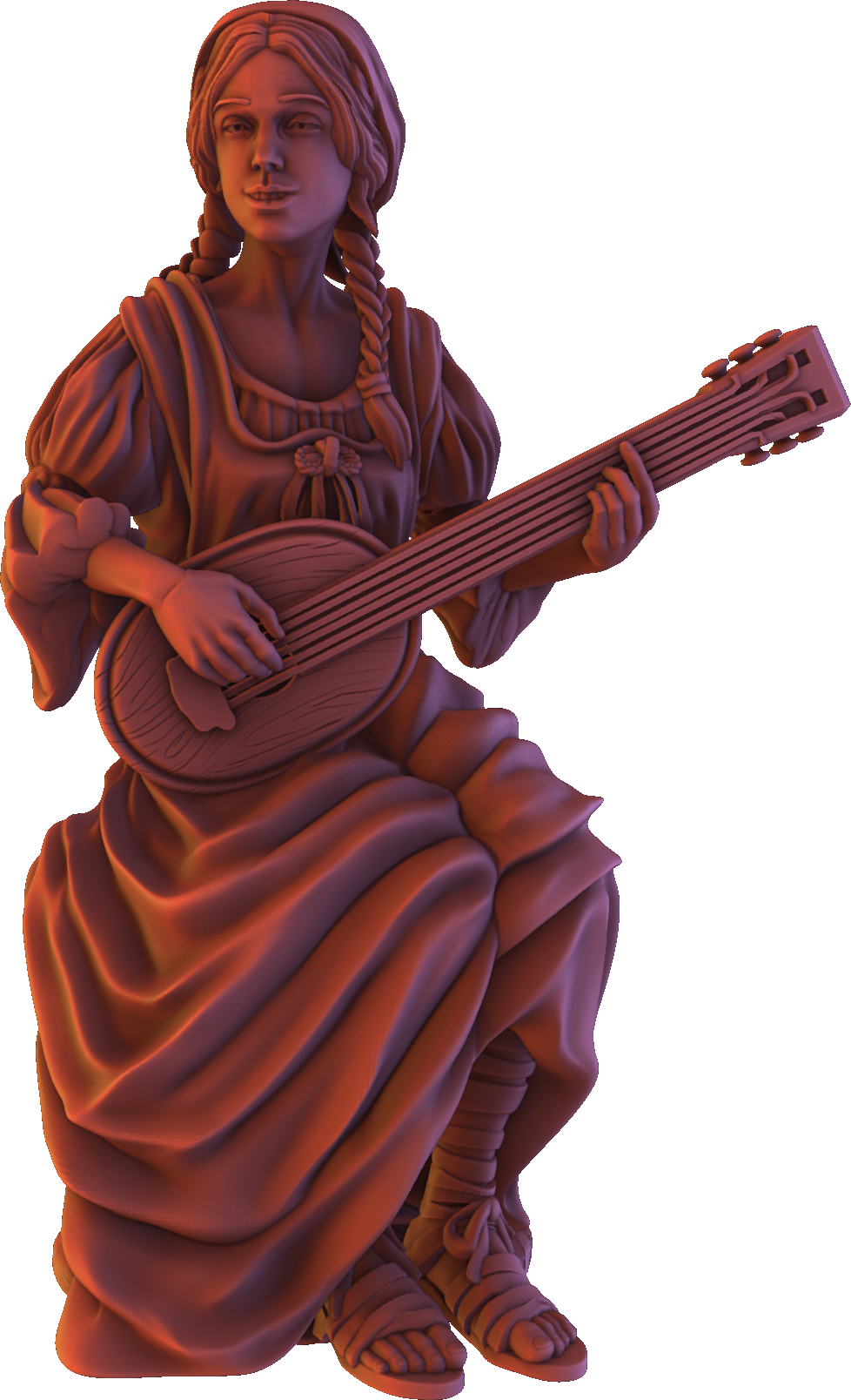 Forged Path - Willowbrook Village - Musician Female - DnD/TTRPG Figure/Miniature