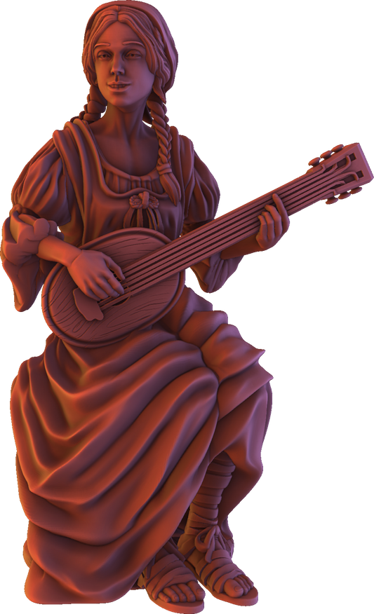 Forged Path - Willowbrook Village - Musician Female - DnD/TTRPG Figure/Miniature